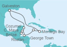 Itinerario del Crucero Caribe Occidental con México - Princess Cruises