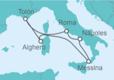 Itinerario del Crucero Francia e Italia - Cunard
