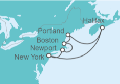 Itinerario del Crucero Canadá & Nueva Inglaterra - Princess Cruises