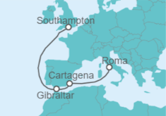 Itinerario del Crucero De Roma a Southampton - Cunard