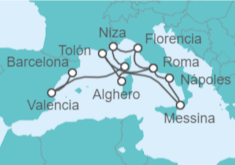 Itinerario del Crucero Italia, Francia y España - Cunard