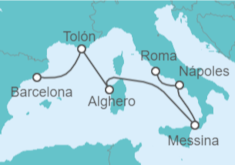 Itinerario del Crucero Francia e Italia - Cunard