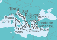 Itinerario del Crucero Adriático al completo - Cunard