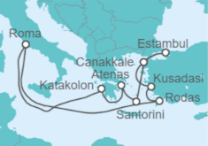 Itinerario del Crucero Estambul e islas griegas - Cunard