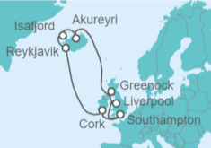 Itinerario del Crucero Islandia e Islas Británicas - Cunard