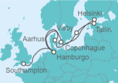 Itinerario del Crucero Capitales Bálticas - Cunard