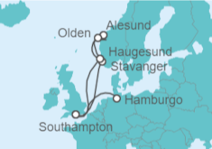 Itinerario del Crucero De Hamburgo a Londres - Cunard