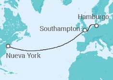 Itinerario del Crucero De Nueva York a Hamburgo - Cunard