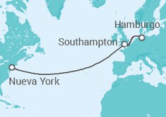 Itinerario del Crucero Transatlántico hasta Hamburgo - Cunard