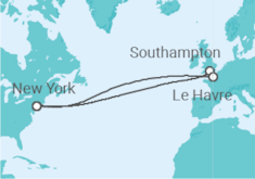 Itinerario del Crucero De Londres a Nueva York - Cunard