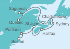 Itinerario del Crucero Clásicos de Canadá y Nueva Inglaterra - Princess Cruises