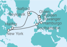 Itinerario del Crucero De Londres a Hamburgo - Cunard