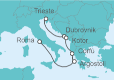 Itinerario del Crucero Grecia y Adriático - Cunard