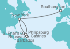 Itinerario del Crucero De Nueva York a Londres - Cunard