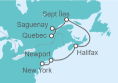 Itinerario del Crucero De Nueva York a Quebec - Cunard