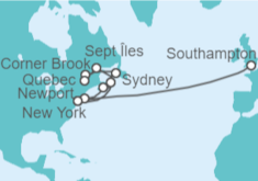 Itinerario del Crucero De Londres a Nueva York - Cunard