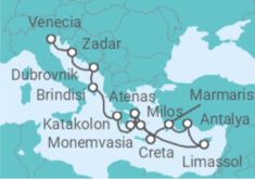 Itinerario del Crucero Chipre, Turquía y Grecia - Seabourn