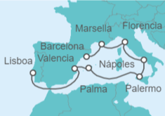 Itinerario del Crucero España, Italia, Francia - MSC Cruceros
