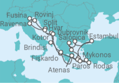 Itinerario del Crucero Islas Griegas, Croacia y Turquia - Explora Journeys