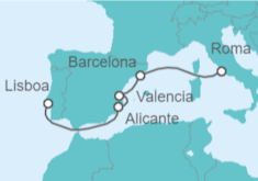 Itinerario del Crucero España - MSC Cruceros