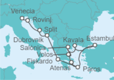 Itinerario del Crucero Islas Griegas, Turquía y Croacia - Explora Journeys