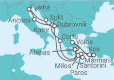 Itinerario del Crucero Egipto, Israel, Grecia, Croacia, Montenegro - Explora Journeys