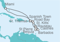 Itinerario del Crucero Caribe al completo  - Explora Journeys