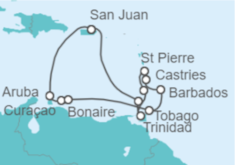 Itinerario del Crucero Caribe Sureste - Explora Journeys