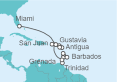 Itinerario del Crucero Trinidad, Antillas, Puerto Rico - Explora Journeys