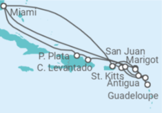 Itinerario del Crucero Antigua, República Dominicana, Puerto Rico - Explora Journeys