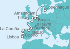 Itinerario del Crucero Europa: Francia, España e Inglaterra - NCL Norwegian Cruise Line