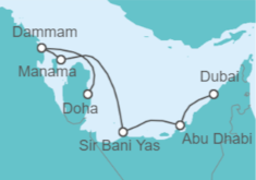 Itinerario del Crucero Medio Oriente: Emiratos Árabes Unidos, Arabia Saudita y Baréin - NCL Norwegian Cruise Line