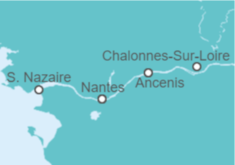 Itinerario del Crucero Crucero en familia - Crucero por los Castillos del Loira  - CroisiEurope