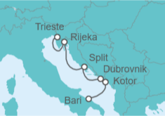 Itinerario del Crucero Montenegro, Croacia - Costa Cruceros