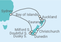 Itinerario del Crucero Nueva Zelanda - Celebrity Cruises