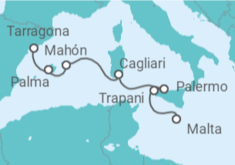 Itinerario del Crucero Italia, España - Ponant