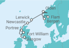 Itinerario del Crucero Reino Unido, Noruega - Ponant