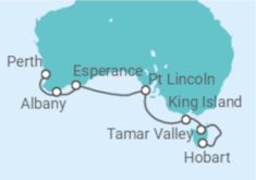 Itinerario del Crucero Australia - Ponant