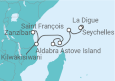 Itinerario del Crucero Seychelles - Ponant