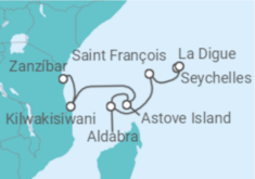 Itinerario del Crucero Seychelles - Ponant