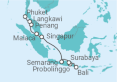 Itinerario del Crucero Desde Benoa (Bali, Indonesia) a Phangnga - Ponant