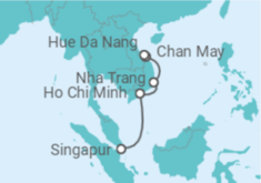 Itinerario del Crucero Desde Bahia de Ha Long (Vietnam) a Singapur - Ponant