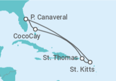 Itinerario del Crucero CocoCay y Antillas  - Royal Caribbean