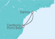 Itinerario del Crucero Brasil - MSC Cruceros