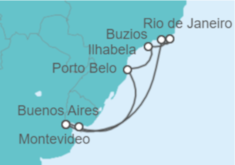 Itinerario del Crucero Uruguay, Brasil - MSC Cruceros