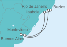 Itinerario del Crucero Uruguay, Brasil - MSC Cruceros