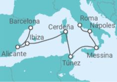 Itinerario del Crucero España, Túnez, Italia - Explora Journeys