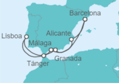 Itinerario del Crucero España y Portugal - Explora Journeys