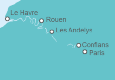 Itinerario del Crucero París, Normandía y el Río Sena - Amadeus Diamond 4*Sup - Panavision