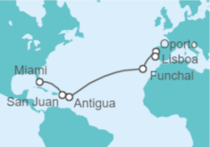 Itinerario del Crucero Desde Miami a Lisboa  - Explora Journeys